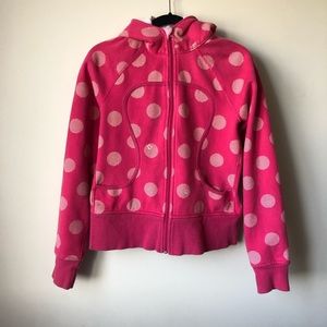 Lululemon pink polka dot scuba hoodie 8